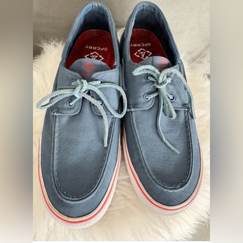 Men's SeaCycled Bahama Il Sneaker by Sperry Size 10.5 Canvas Boat Shoe